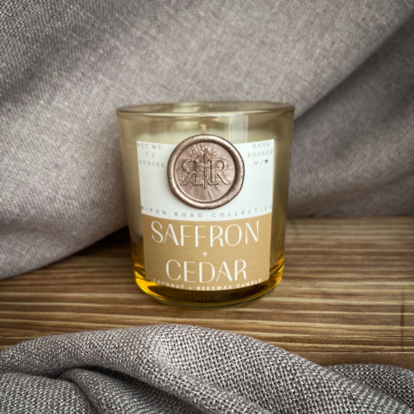 Saffron + Cedar Scented Candle