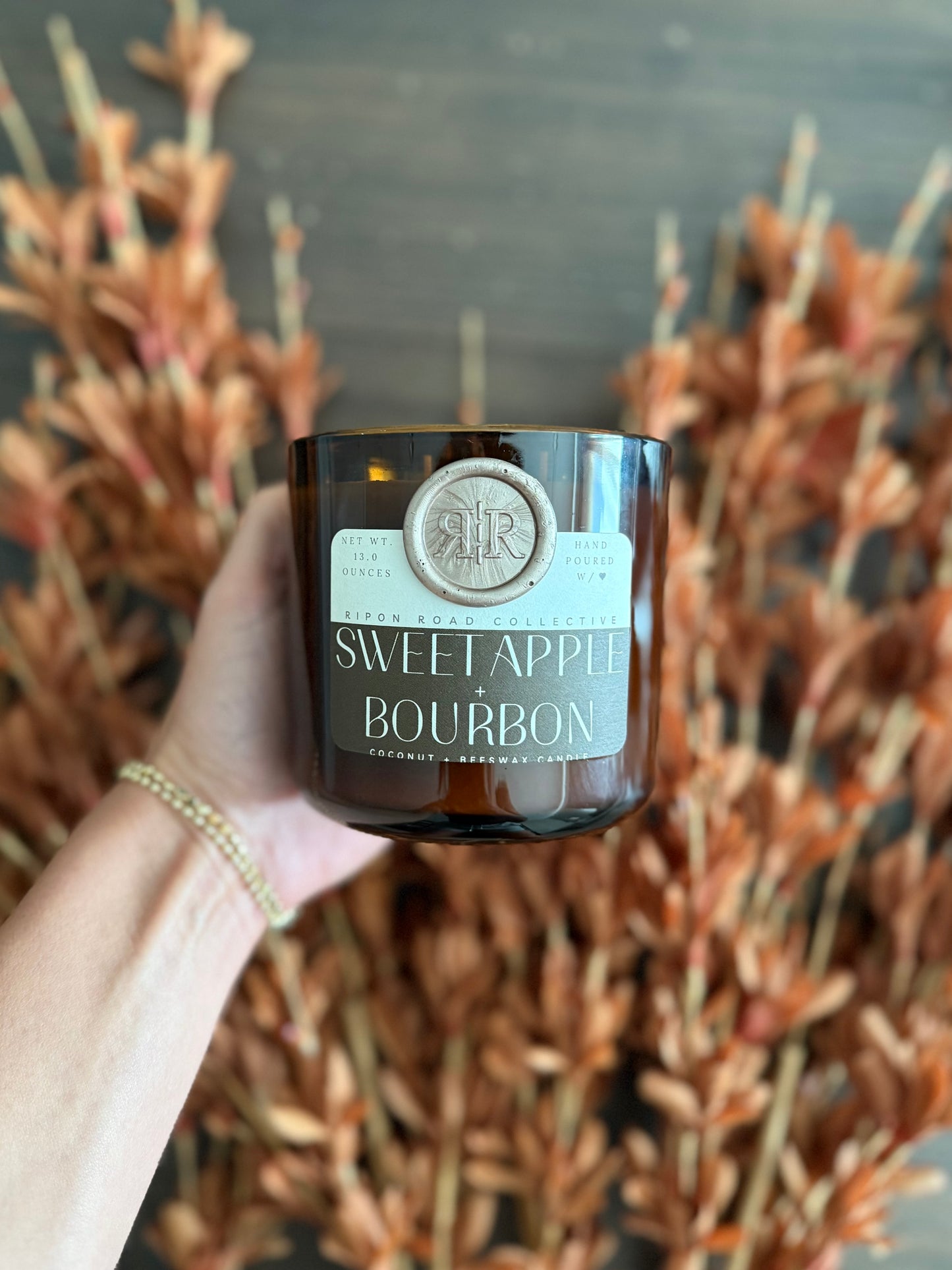 Sweet Apple + Bourbon Scented Candle