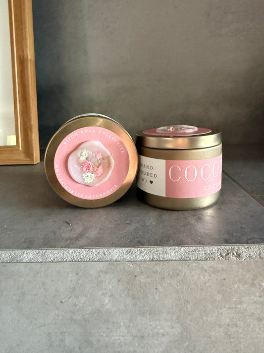 Floral Tin Candle