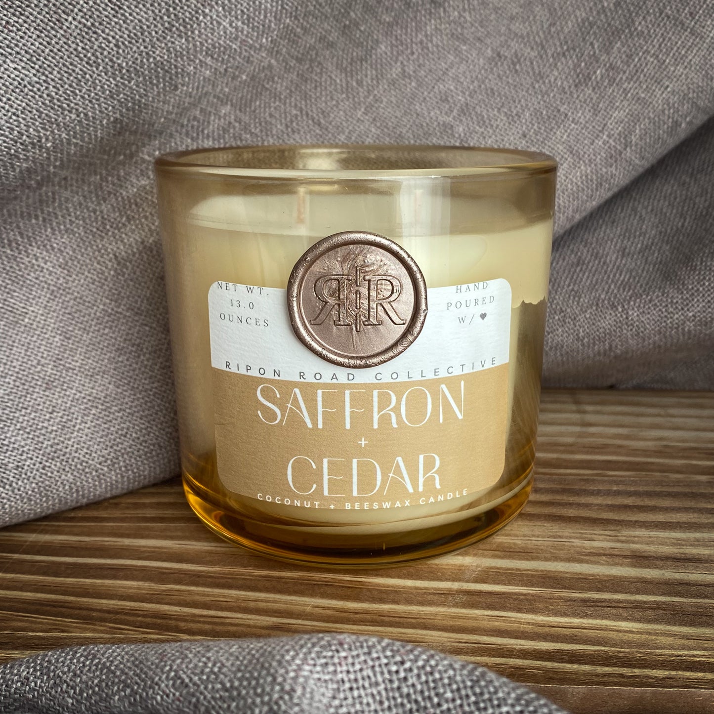 Saffron + Cedar Scented Candle